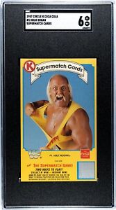 1987 Circle K Coca-Cola #1 Hulk Hogan Supermatch Card w/Tab SGC 6 POP 4