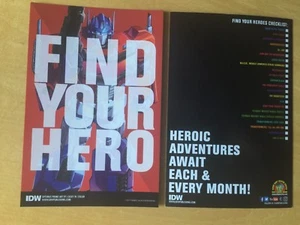 SDCC 2017 Comic Con EXCLUSIVE IDW FIND YOUR HERO OPTIMUS PRIME PROMO CARD 4 X 6 - Picture 1 of 3