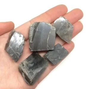 1/4 Lbs Natural African Black Moonstone Rough Slabs Loose Gemstone Lot - Picture 1 of 3