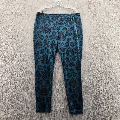 Pantalones ajustados de terciopelo para mujer Chicos Zenergy 2 talla 12 azul floral azteca Foto 1 de 4