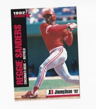 1992 Jimmy Dean Rookie Stars #5 Reggie Sanders Cincinnati Reds