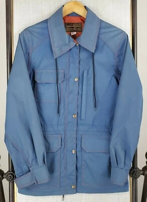 VTG EDDIE BAUER Size Medium Ski Jacket Storm Shed Made in USA Mens Blue Coat - Image 1 of 4