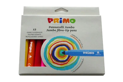 MOROCOLOR PRIMO Jumbo Fasermaler Set - 12 lebendige Farben für kreatives Malen