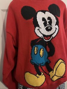 VINTAGE 90's Rare Disney Mickey & Co. Mickey Mouse Crewneck Sweater Size L 