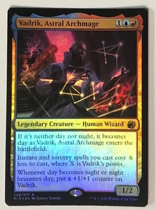 *Lámina VADRIK ASTRAL ARCHMAGE Innistrad Midnight Hunt Magic The Gathering casi nueva - Imagen 1 de 1