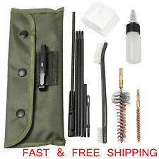 12PCS 22LR 223 556 Rifle Gun Pisto Cleaning Kit Set Cleaning Rod Brush Fit Pouch