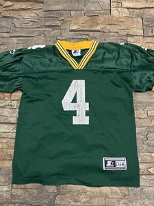 Brett Favre Vtg Starter Jersey YOUTH Sz L 14-16 Green Bay Packers Made in USA - Picture 1 of 7