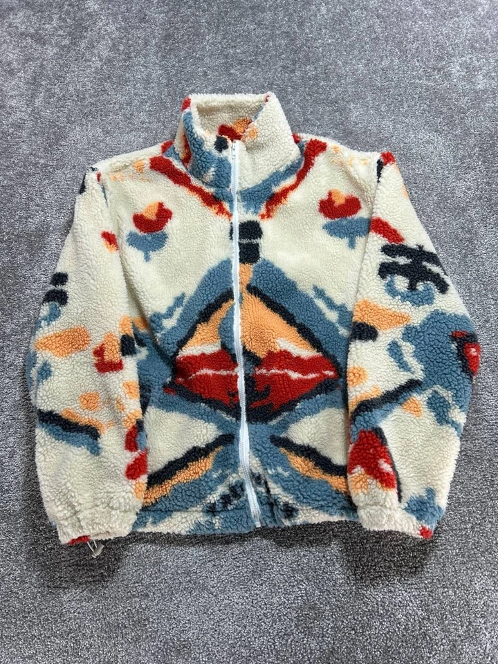 Куртка женская Aelfric Eden шерпа средний бежевый абстрактный принт зимняя теплая одежда - Изображение 1 из 4