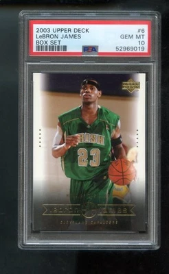 2003-04 Upper Deck Box Set #6 Lebron James ROOKIE RC PSA 10 Graded Card NBA 03 - Image 1 of 2