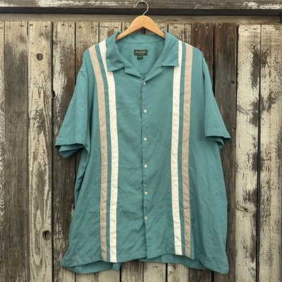 Camisa vintage David Taylor para hombre Bowling Rockabilly manga corta abotonada 2XLT Foto 1 de 3