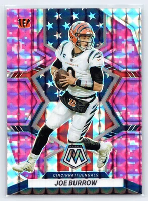 2022 Panini Mosaic Joe Burrow Mosaic Camo Pink Prizm #255 National Pride Bengals - Image 1 of 2