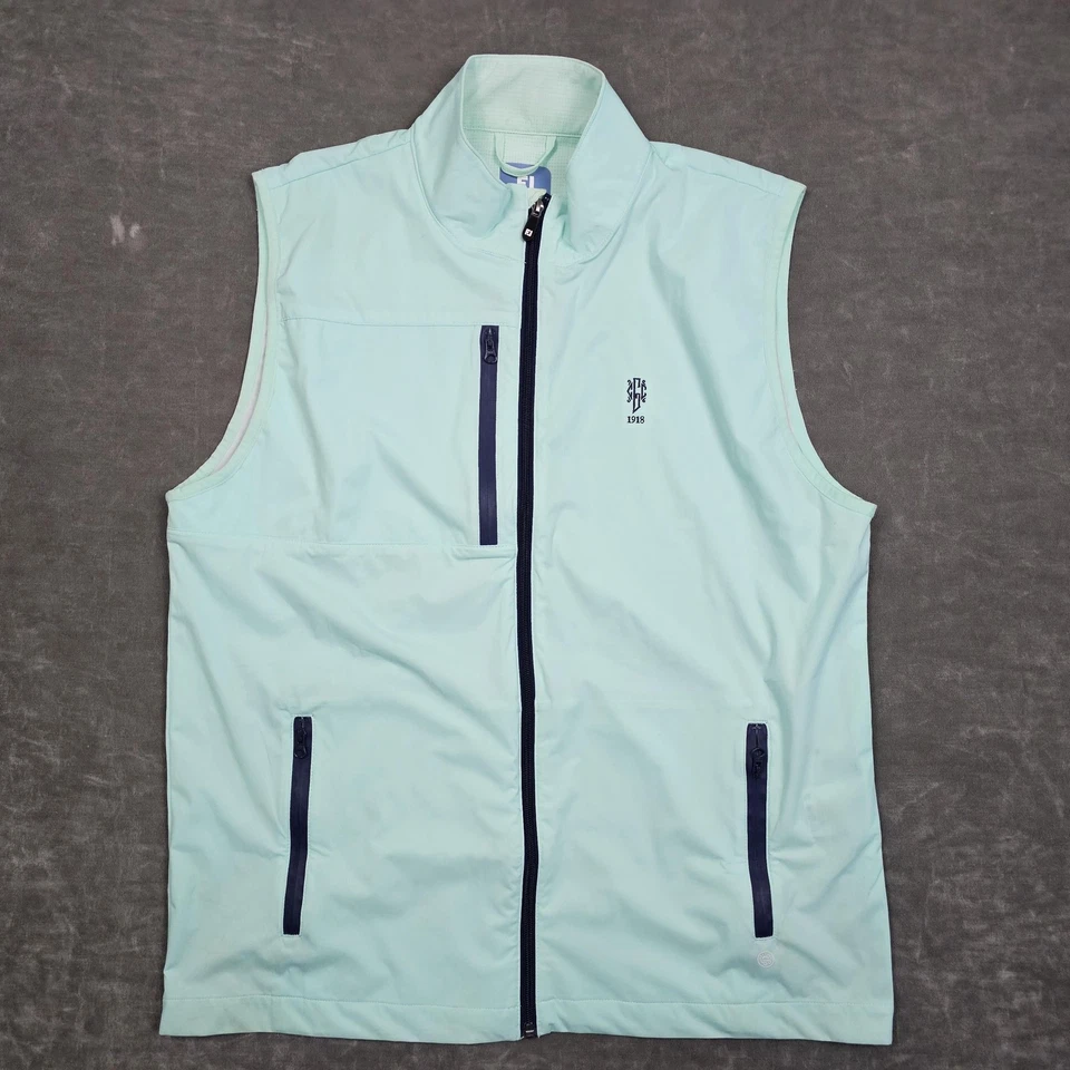 Chaleco FootJoy Para Hombres Grande Verde Claro Serie Tempo Golf Cremallera Completa Rendimiento FJ Foto 1 de 4