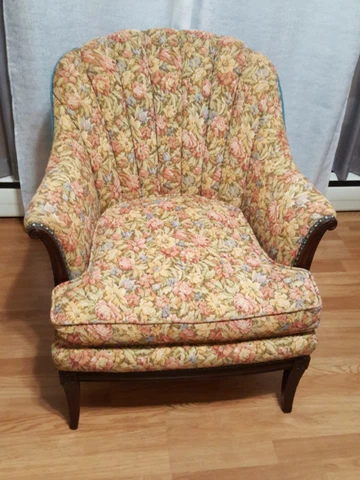 French Style Wingback Chair  LOCAL PICK-UP ONLY Cover