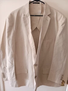 Traje de lino y algodón J. HILBURN para hombre 55R 46x29 hecho en Portugal puños de cirujano - Imagen 1 de 19