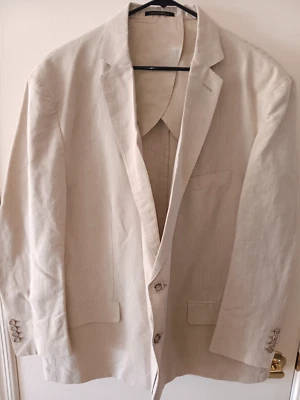 Traje de lino y algodón J. HILBURN para hombre 55R 46x29 hecho en Portugal puños de cirujano Foto 1 de 4