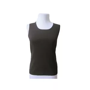 CHICO'S DESIGN dunkelschokoladenbraun ärmelloses Strickshirt Top Gr. 2 - Bild 1 von 2
