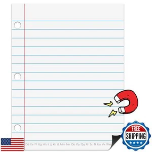 Joswisch Dry Erase Giant Sized Magnetic Notebook Paper, Handwriting Lined Pap - Picture 1 of 5