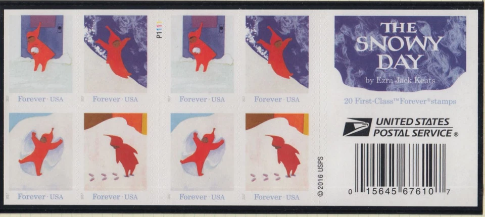 2017 Snowy Day winter scenes Sc 5246b (49c) MNH pane of 20 Forever rate P1111 - Image 1 of 1
