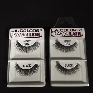 NEW 2 Pair L.A.Colors DramatiLASH DREAMY #984  False Black Eyelashes - Picture 1 of 3