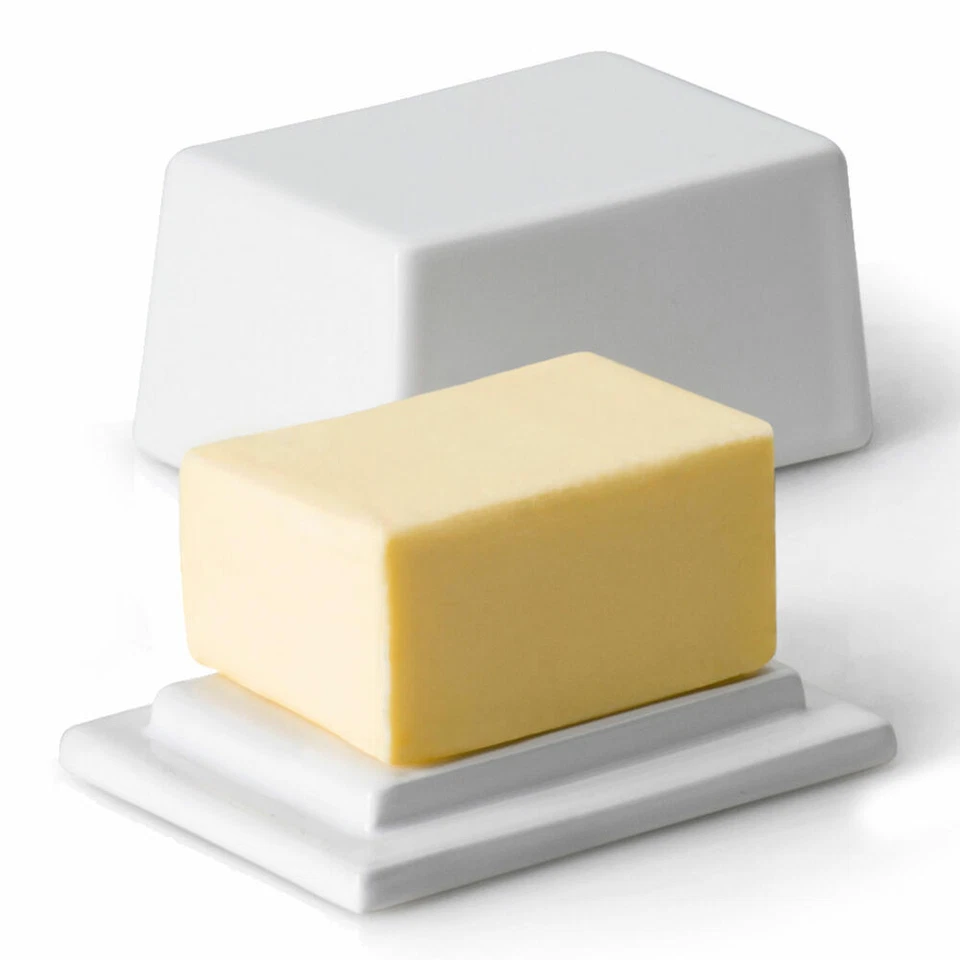 Continenta Butterdose für 125 g Butter Butter Dose Butterschale Keramik Weiß - Bild 1 von 1