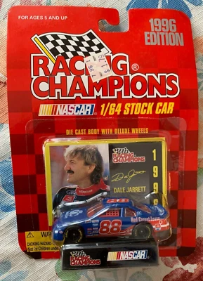 1996 Dale Jarrett Racing Champions NASCAR  1/64 Scale Die Cast Replica With Card - Image 1 of 4