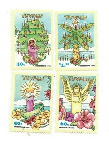 FULL SHEETS Tuvalu 1993 SC 653-6 - Christmas - 4 Sheets of 40 - MNH Cover
