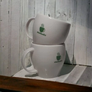 Starbucks Barista Mug Cup White Green Abbey Espresso 2003 7.5oz Discontinued VTG - Imagen 1 de 7