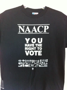 Original Vintage 2004 NAACP Florida President Election Poll Watcher T-Shirt Vote - Picture 1 of 2