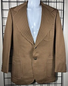 70s Jacket Blazer Disco Mod Brown Size M Earl of Lichfield - Picture 1 of 7