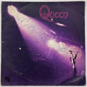 Queen Freddie Mercury wunderschön signiertes Debüt UK EMI Albumcover authentisch PSA - Bild 1 von 4