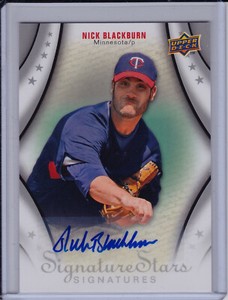 Nick Blackburn 2009 Upper Deck Signature Stars Auto Minnesota Twins Autograph