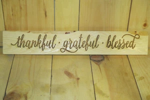 thankful grateful blessed Country farmhouse cabin Rustic Primitive Sign USA - Picture 1 of 2