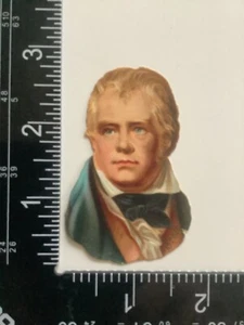 Vintage 1880’s Victorian 2 3/4” Scrap Walter Scott Scottish Poet and Judge Vg - Picture 1 of 2