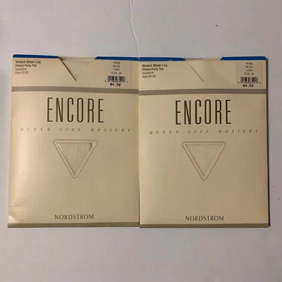 Vintage Nordstrom Encore Pantyhose Style #55152 Queen Size 2X NIB - Image 1 of 4