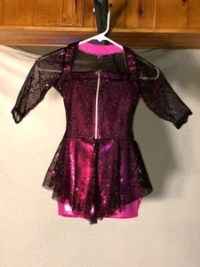 Fuchsia & Black Sequin & Mesh Youth & Adult Jazz/Musical Theatre/Tap Costume - Picture 1 of 2