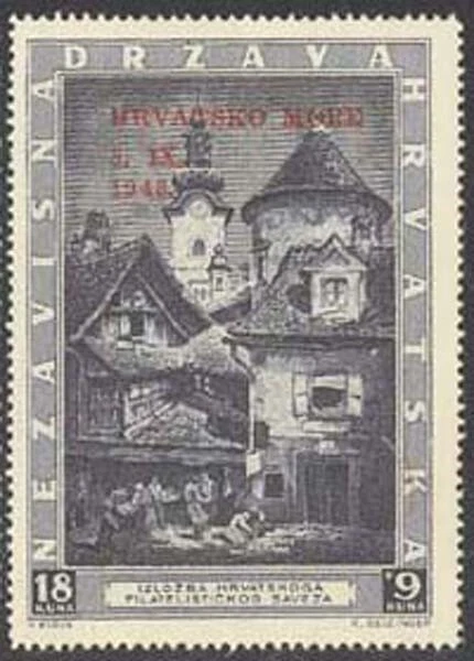 Croacia 1943 Retorno de la costa dálmata embalaje original Sc# B41 NH Foto 1 de 1