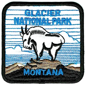 ⫸ Glacier National Park Montana MT Quality Embroidered Patch Mtn. Goat – New! - Picture 1 of 2