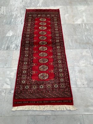 2x6 ft Vintage Afghan Hallway Runner Rug Kitchen Home Decor Runner Area Wool Rug - Image 1 of 4