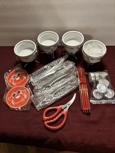 Butter Warmers For Seafood 20 Pcs W Tealights & Open And Pick Tools Packaged NEW - Picture 1 of 10