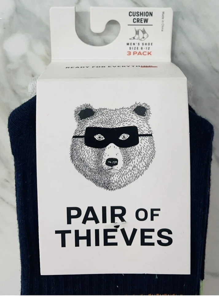 3pack Pair Of Thieves Cushion Crew Socks Men’s Size 6-12 - Image 1 of 4