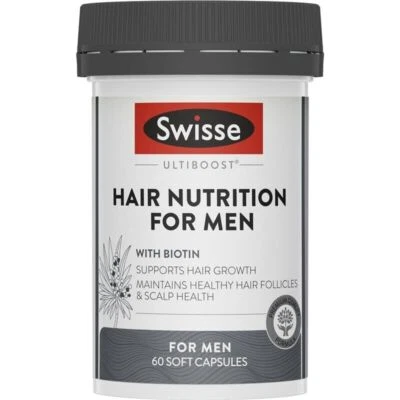 Swisse Beauty Hair Nutrition для мужчин биотин кремнезем общее самочувствие 60 капсул - Изображение 1 из 2