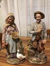 Vtg Homeco Old Man And Woman Figures #8816. 13.5â€� Read