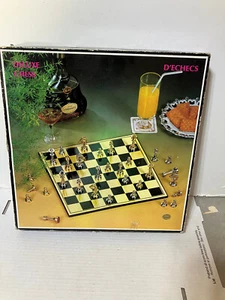 D'Echecs Deluxe Chess Chrome / Gold pieces Metal Chess Set - Picture 1 of 9