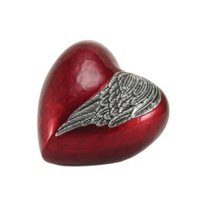 Urna de cremación grande/adulto At Peace Memorials Enduring Heart Wing 200 CI - Imagen 1 de 3