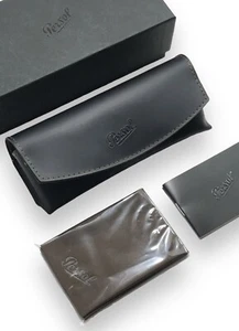 Persol Gafas de sol Gafas Cuero Negro Estuche Conjunto Completo Genuino NUEVO - Imagen 1 de 7