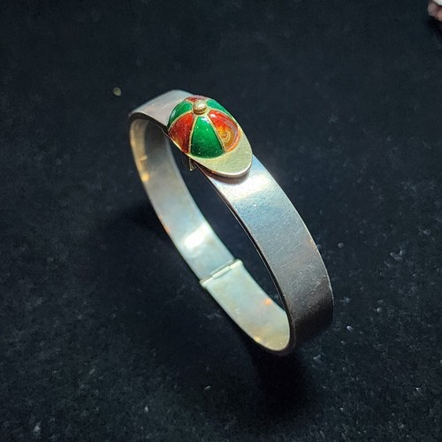 Bracciale Fantino Smalto Vintage Gucci Sterling 18k Cerniera Equestre Firmato Italia