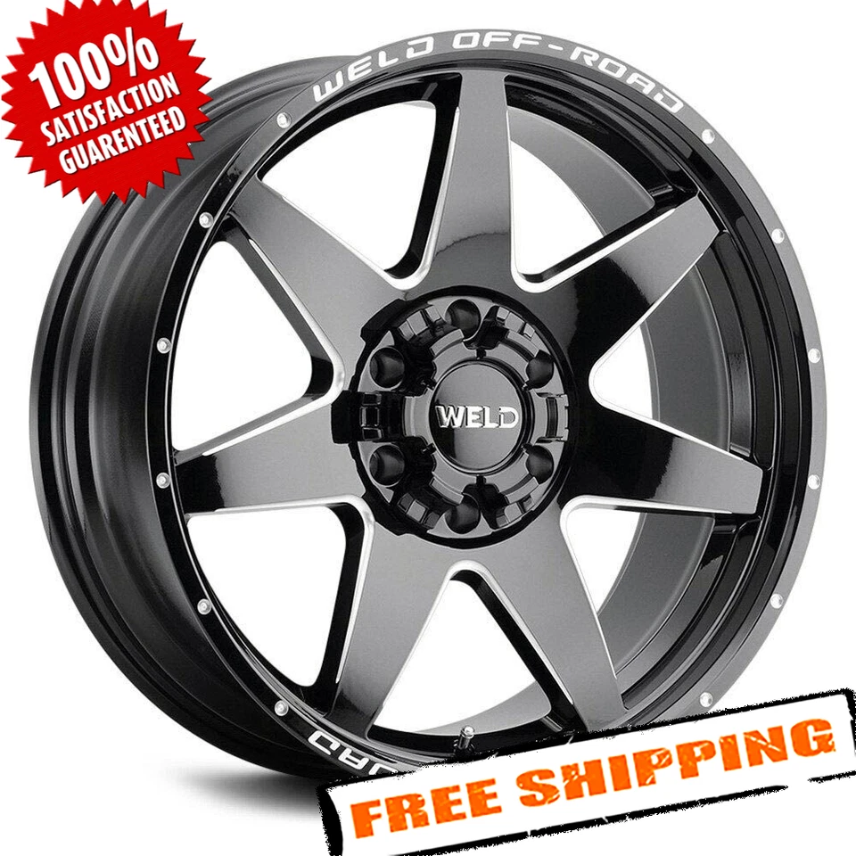 焊接越野修复 W109 车轮 20x10 (-18,5x139.7,110.2) 黑色单轮圈 — 第 1/4 张图片