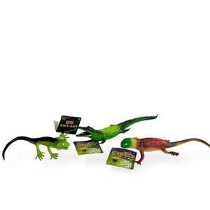 Eidechsen Krokodil Figuren Spielzeug 11 Zoll Reptil pädagogisches Spielzeug Tiere 3-teiliges Spielset - Bild 1 von 3