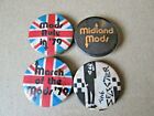 MOD Genuine 1970`s /80`s Tin Badges. Vintage Condition 5 in all. (BE5)