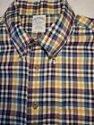 Brooks Brothers 1818 Mens Shirt Large Blue Green Red Yellow Check Button Down